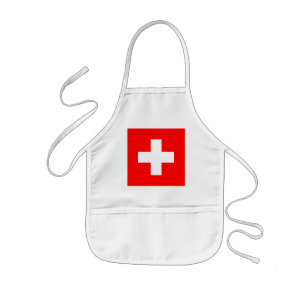 switzerland flag kids apron