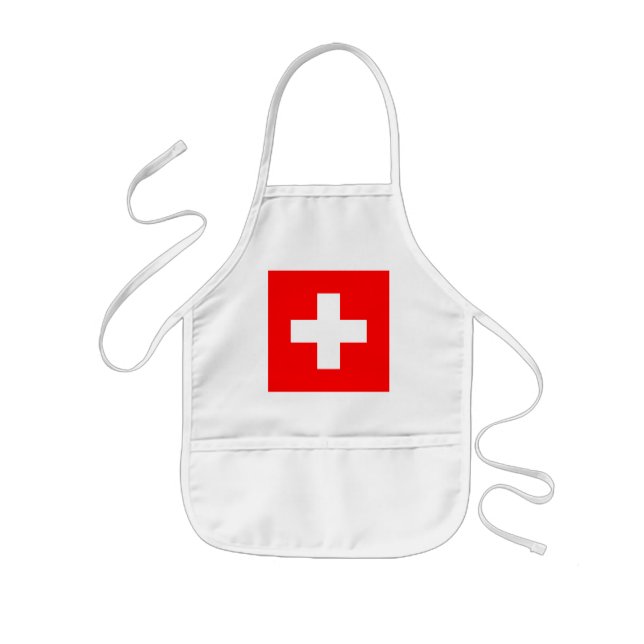 switzerland flag kids apron (Front)