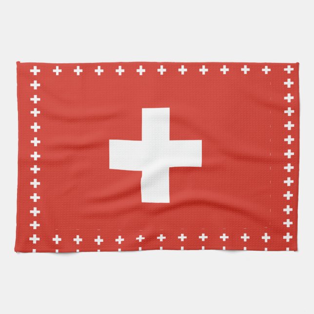 Switzerland flag Kitchen Towels (Horizontal)