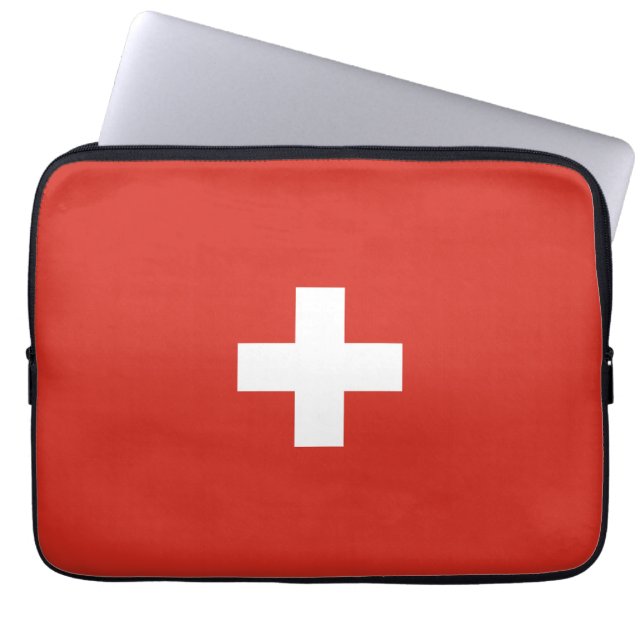 Switzerland flag laptop sleeve (Front)