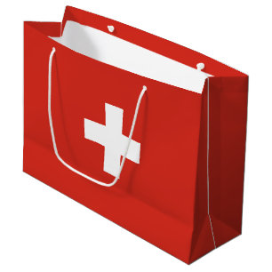 Switzerland flag large gift bag