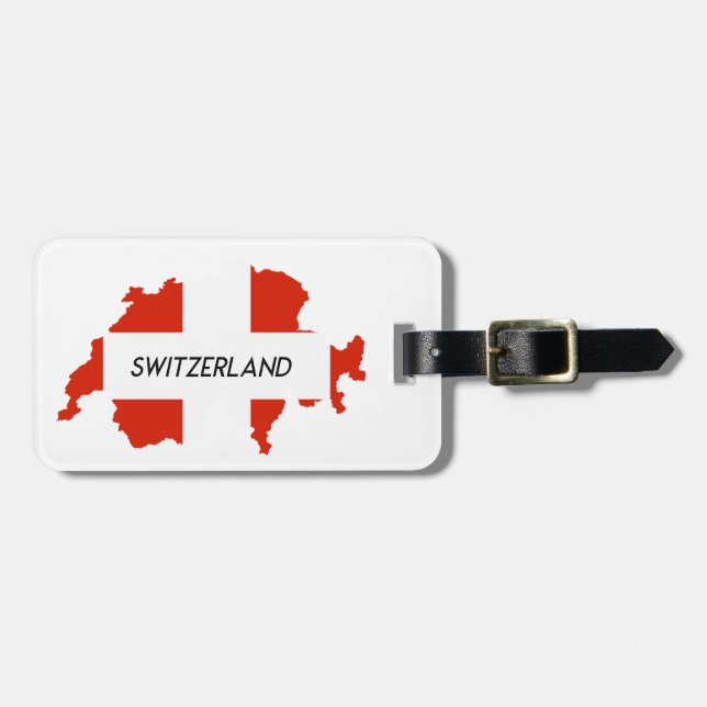 Switzerland  Flag Luggage Tag (Front Horizontal)