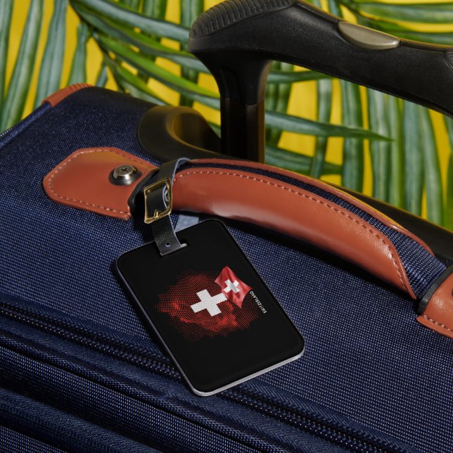 Switzerland flag luggage tag (Front Insitu 1)