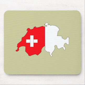 Switzerland flag map mouse mat