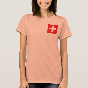 Switzerland Flag + Map T-Shirt