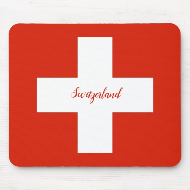 Switzerland Flag Mouse Mat (Front)