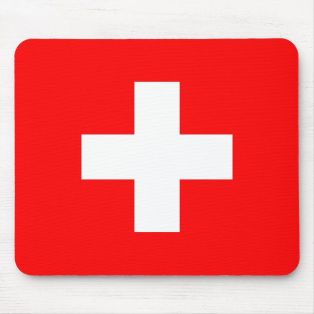 Switzerland Flag Mouse Mat (Front)