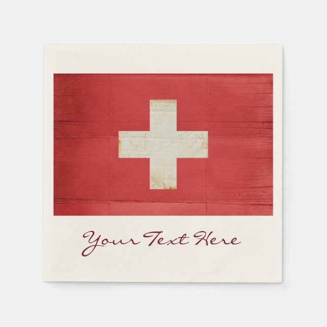 Switzerland Flag Party Napkins (Front)