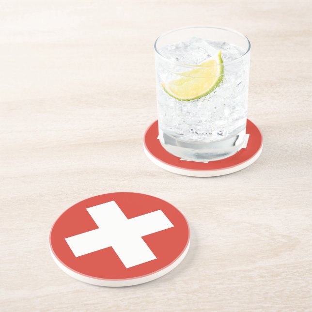Switzerland flag phone case coaster (Side)
