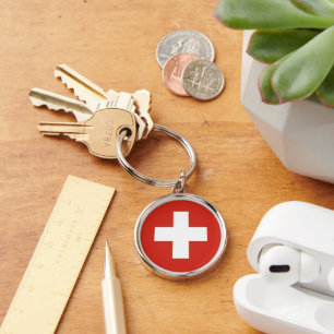 Switzerland flag phone case key ring