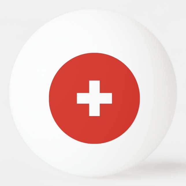 Switzerland flag ping pong ball (Front)