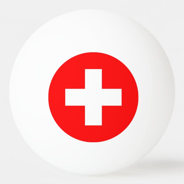 switzerland flag ping pong ball (Front)