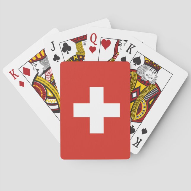 Switzerland Flag Playing Cards (Back)