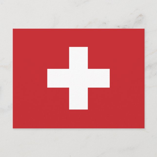 Switzerland Flag Postcard (Front)