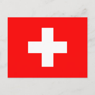 Switzerland Flag Postcard