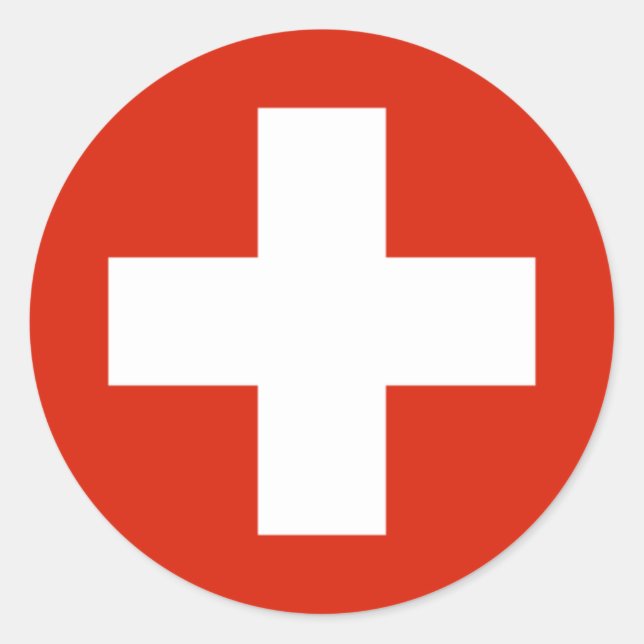 Switzerland Flag Products Classic Round Sticker (Front)