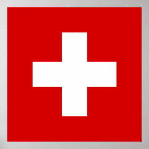 Switzerland flag quality poster