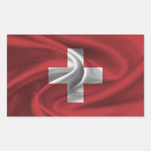 Switzerland Flag Rectangular Sticker