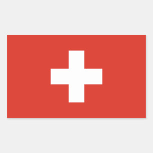 Switzerland Flag Rectangular Sticker