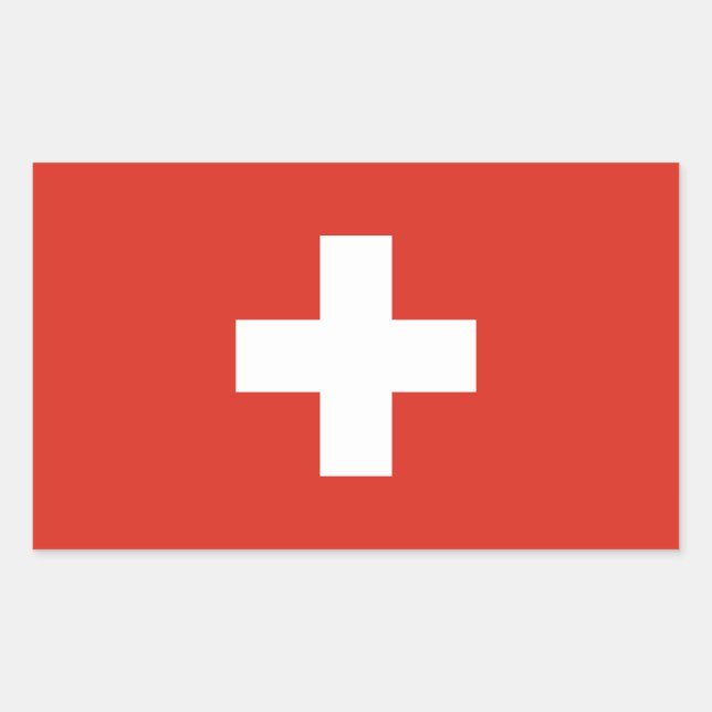 Switzerland Flag Rectangular Sticker (Front)