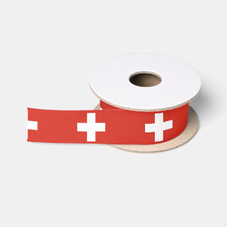 Switzerland flag Ribbon Satin Ribbon