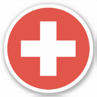 Switzerland Flag Round Sticker