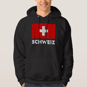 Switzerland Flag Schweiz Suisse Swiss White Red  Hoodie