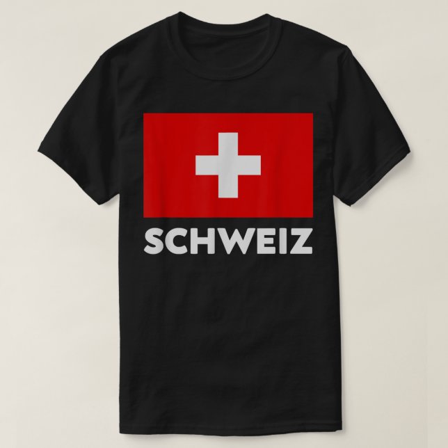 Switzerland Flag Schweiz Suisse Swiss White Red  T-Shirt (Design Front)