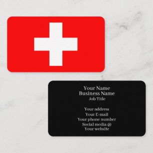 Switzerland Flag Schweiz Swiss Europe Business Card