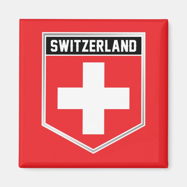 Switzerland Flag Shield Magnet (Front)