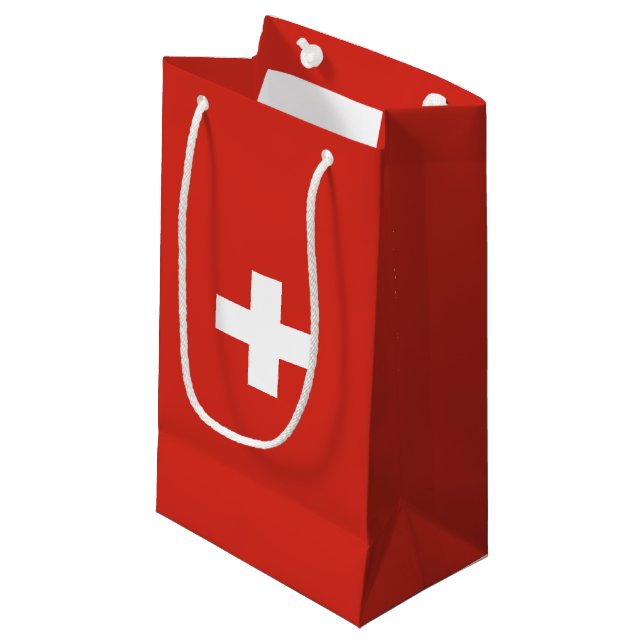 Switzerland flag small gift bag (Front Angled)