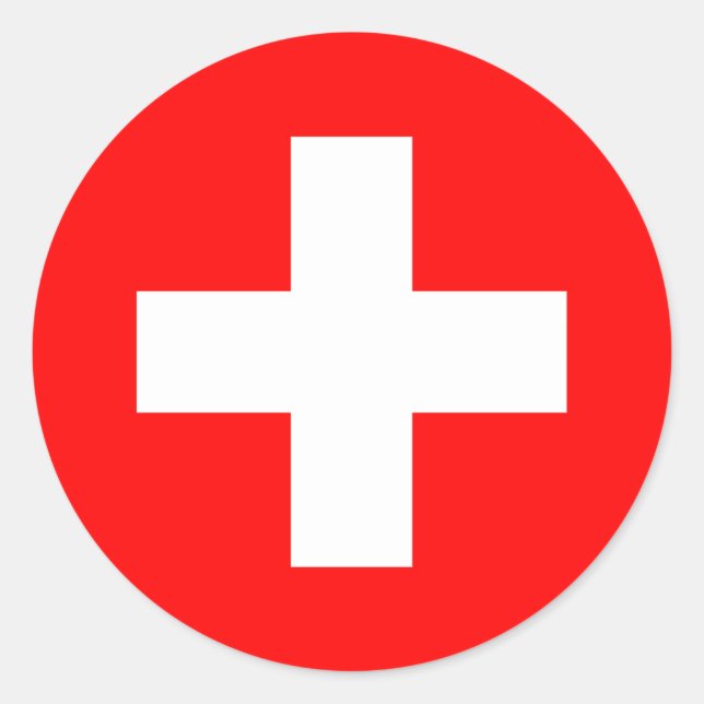 Switzerland Flag Sticker (Front)