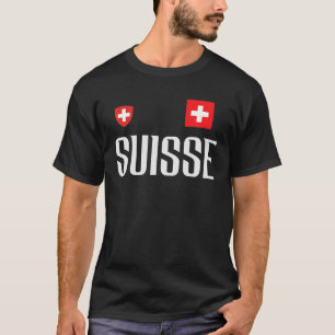 Switzerland Flag Suisse Football Soccer Fan Men Wo T-Shirt