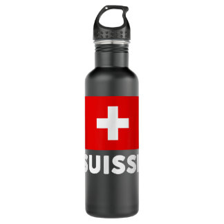 Switzerland Flag Suisse Swiss Schweiz White Red  710 Ml Water Bottle