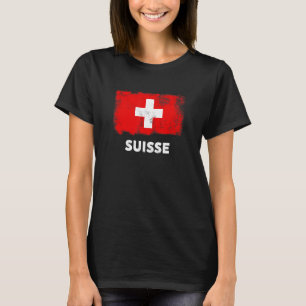 Switzerland Flag Suisse Swiss Schweiz White Red T-Shirt