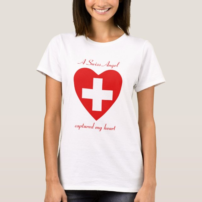 Switzerland Flag Sweetheart T-Shirt (Front)