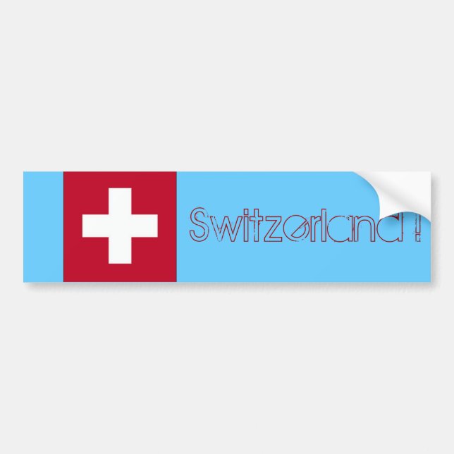 Switzerland Flag - Swiss Bumper Sticker (Front)