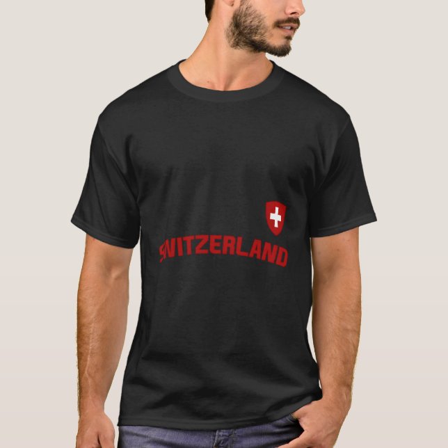 Switzerland Flag Swiss Pride International Country T-Shirt (Front)