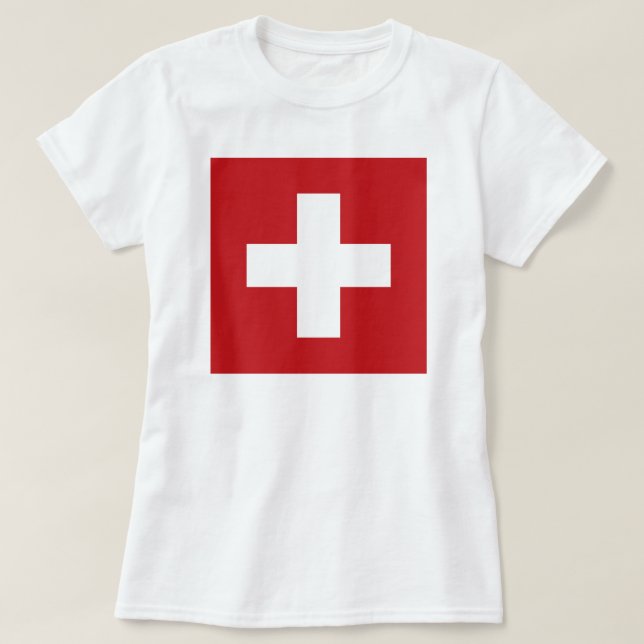 Switzerland Flag T-Shirt (Design Front)