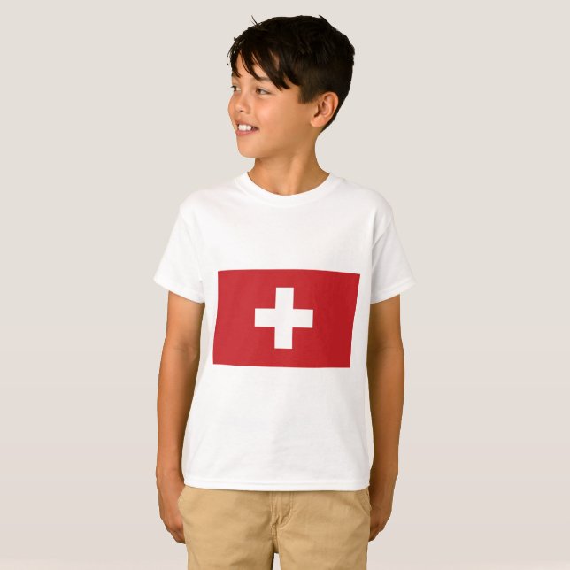 Switzerland Flag T-Shirt (Front Full)