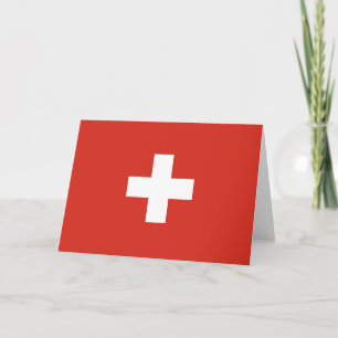 Switzerland flag thank you card