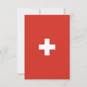 Switzerland flag thank you card