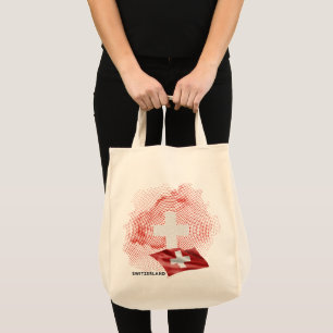 Switzerland flag tote bag