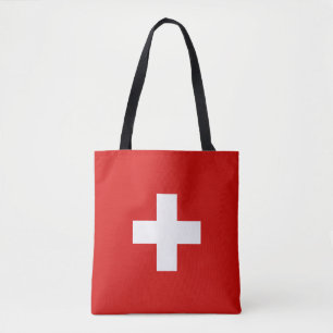 Switzerland flag tote bag