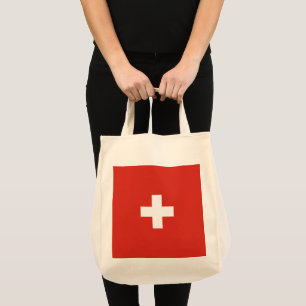 Switzerland flag tote bag