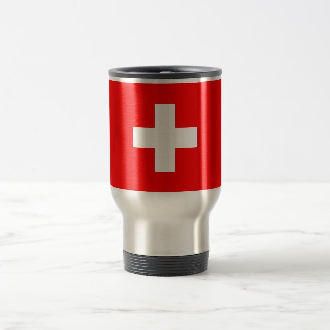 Switzerland Flag Travel Mug (Center)