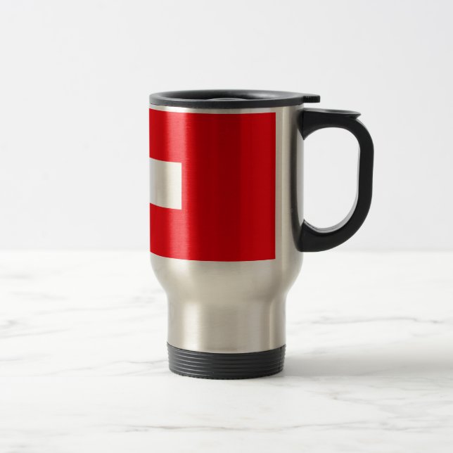 Switzerland Flag Travel Mug (Right)