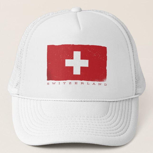 SWITZERLAND FLAG TRUCKER HAT (Front)