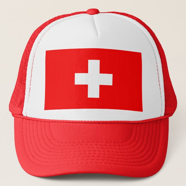Switzerland Flag Trucker Hat (Front)