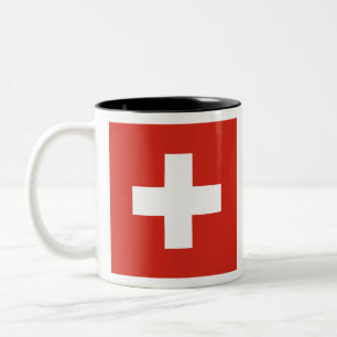 Switzerland Flag Two-Tone Coffee Mug